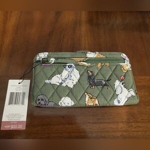 Vera Bradley "DOG PARK" Medium Essential Tab Cotton Wallet. EXACT Pattern